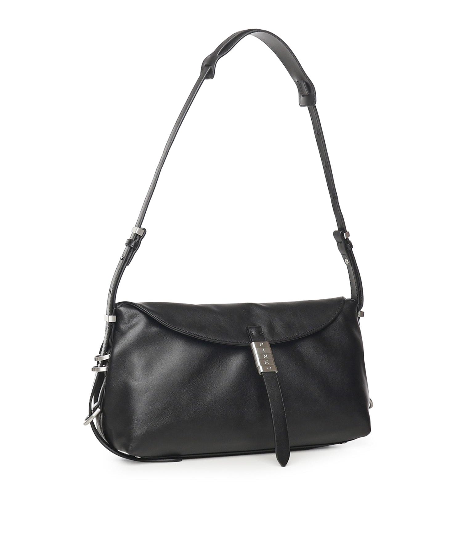 Borsa a spalla Saddle Horizontal media in pelle 105049 A1ZXZ99E PINKO 