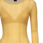 Maglia semitrasparente a costine 102977 A1NDC43 PINKO 