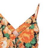 Top smanicato con frange e stampa floreale 106823 A3AOAS4 PINKO 