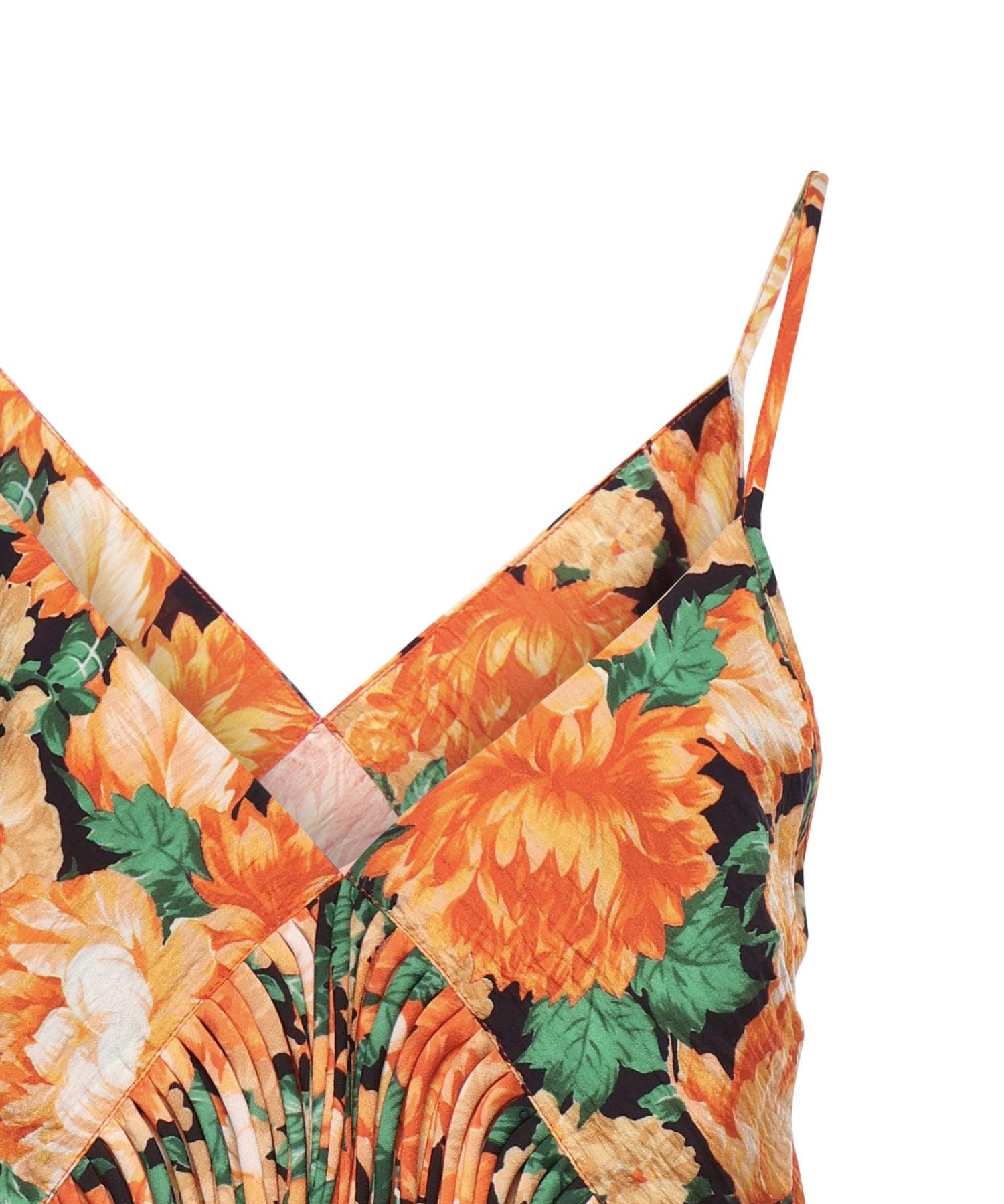 Top smanicato con frange e stampa floreale 106823 A3AOAS4 PINKO 