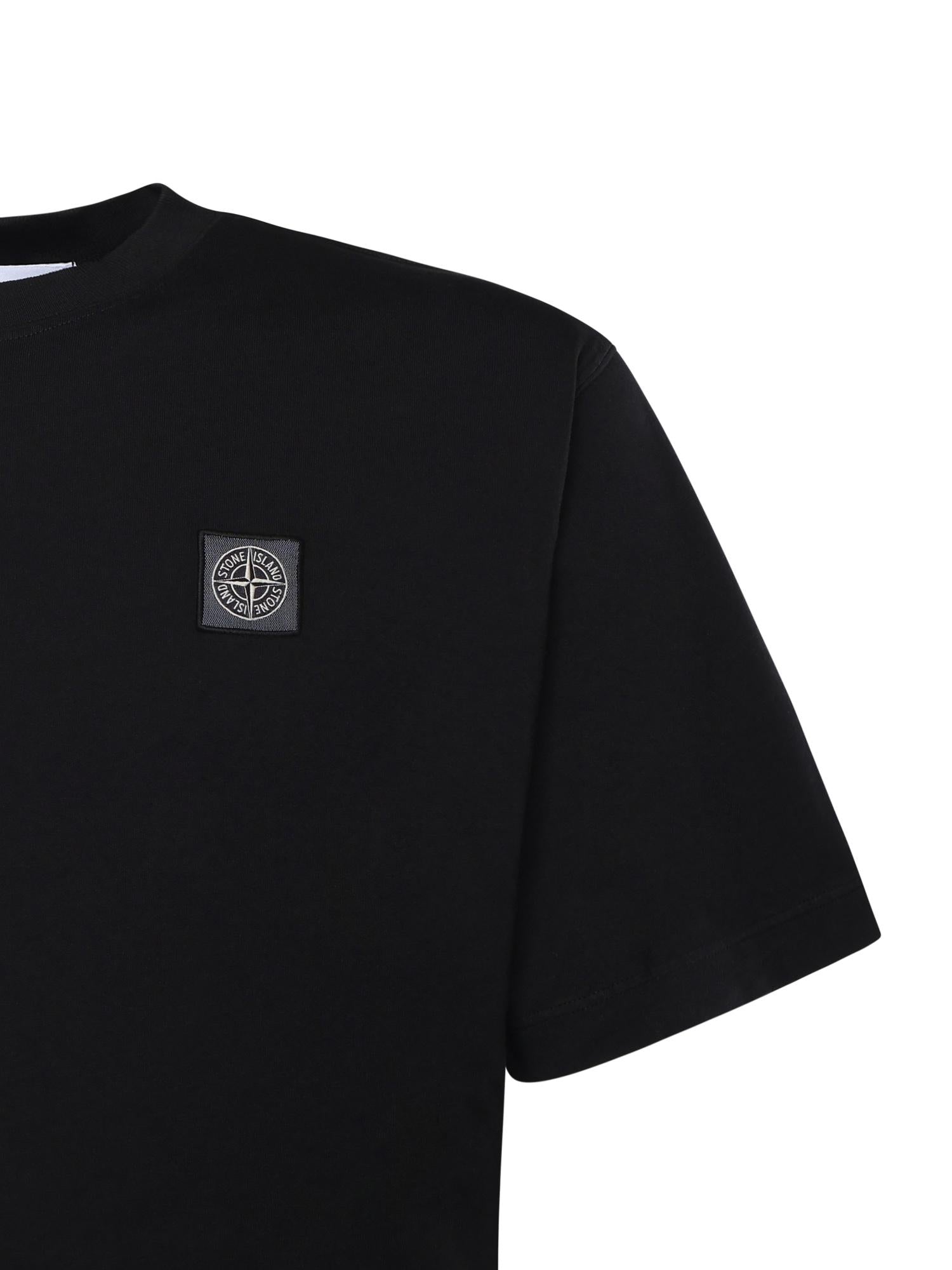 T-shirt con patch Compass in jersey di cotone L1S152100030 S0115V0029 STONE ISLAND 