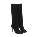 Stivali in camoscio G80626 85RICC45NERO GIANVITO ROSSI 