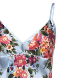 Abito in raso con stampa floreale F610GT FSICEHC5ZO DOLCE & GABBANA 