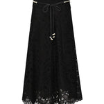 Gonna midi Rhiannon con ricamo 4248SSS251 BLK ZIMMERMANN 