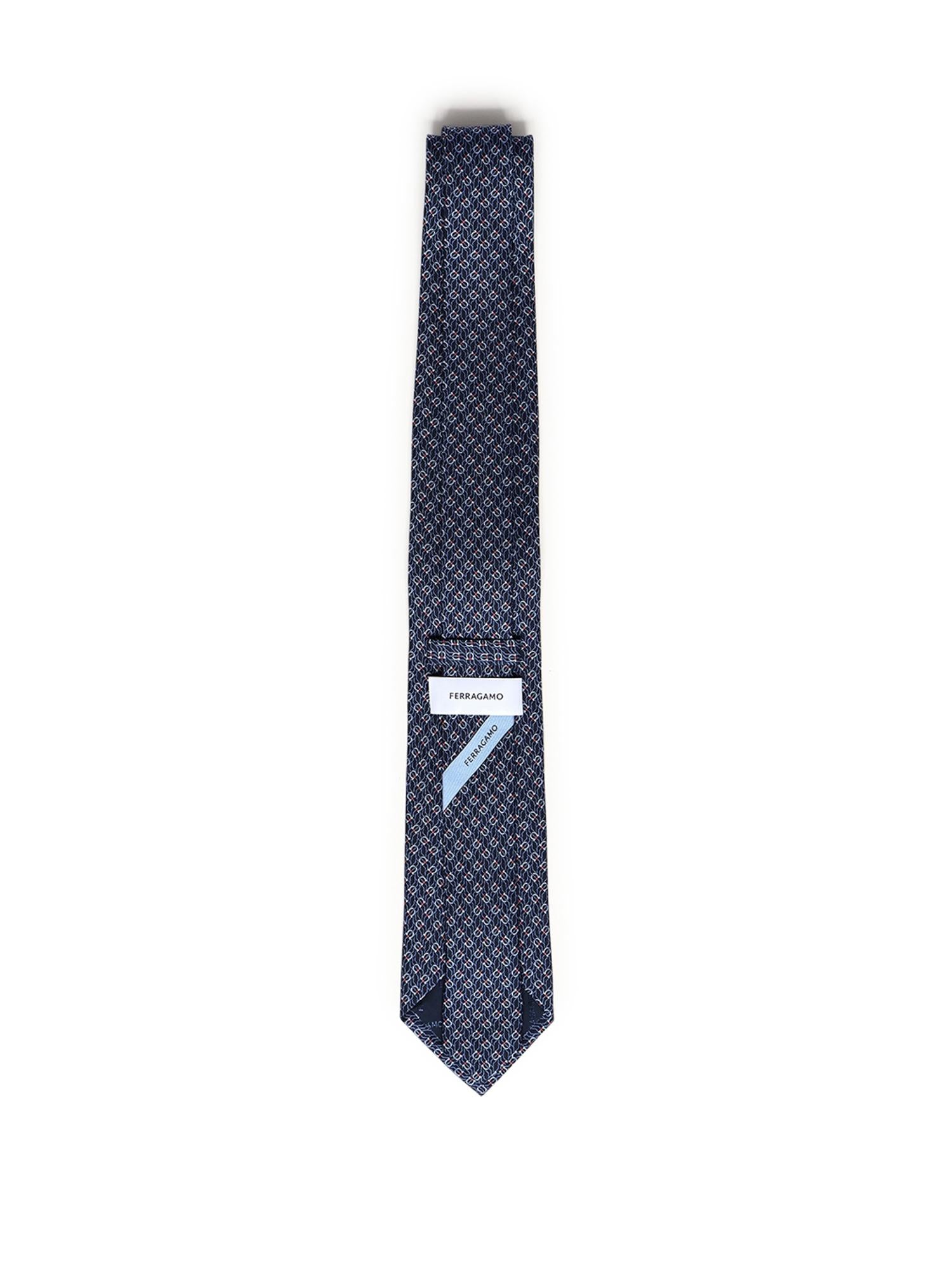 Cravatta in seta con stampa 350950 768562001 FERRAGAMO 