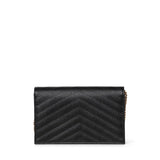 Pochette Envelope con catena Cassandre in pelle grain de poudre 857605 BOW011000 SAINT LAURENT 