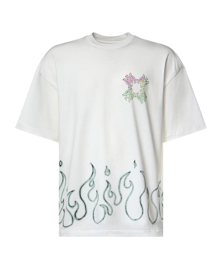 T-shirt Ma Quad Flames in cotone AMTOJR1148 127 AMIRI 