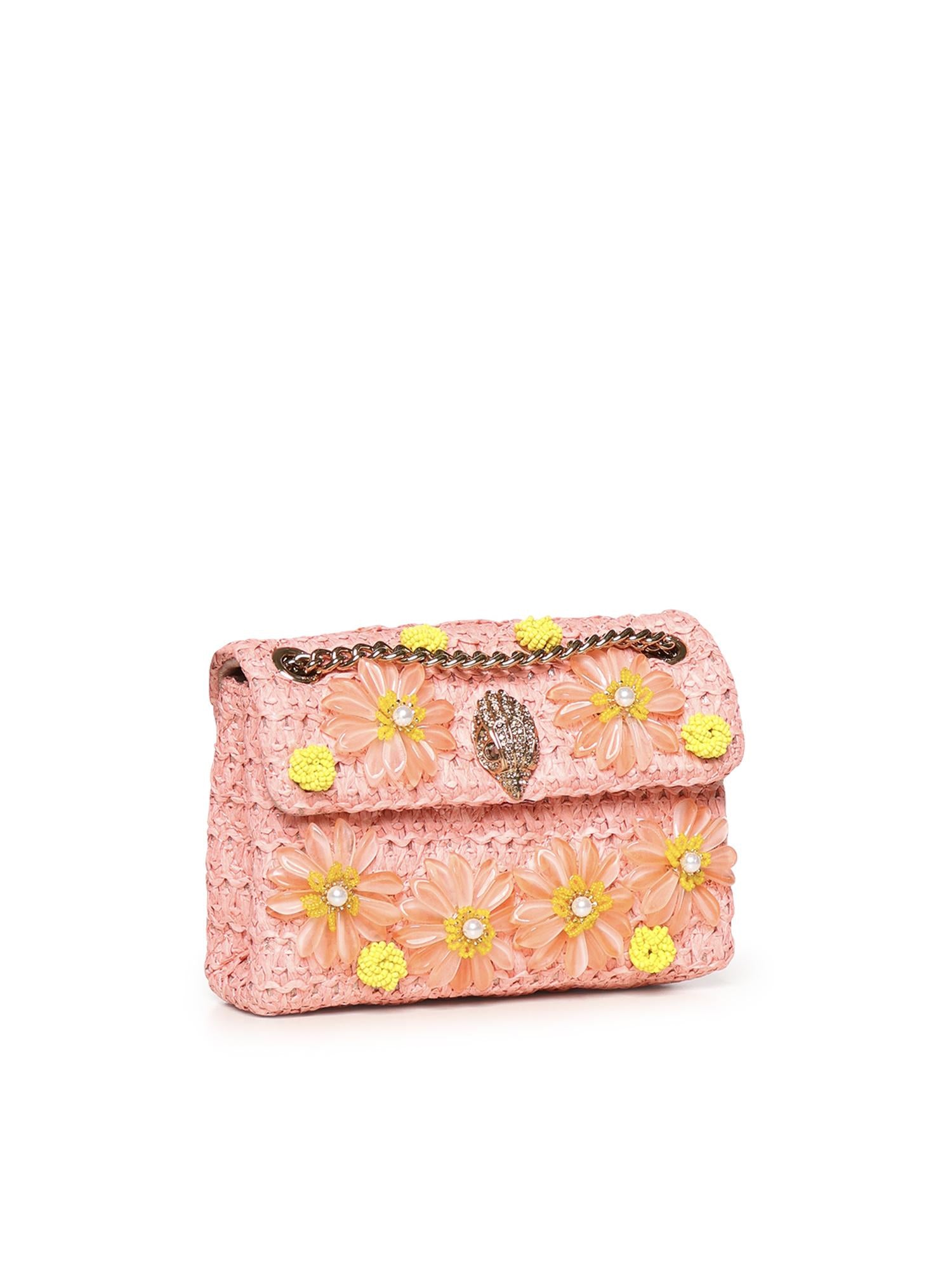 Mini bag Kensington in rafia 5576896999 PEACH KURT GEIGER 