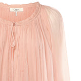 Mini abito con mantella in mussola di seta CH26SRO02001 6L6 CHLOÉ 