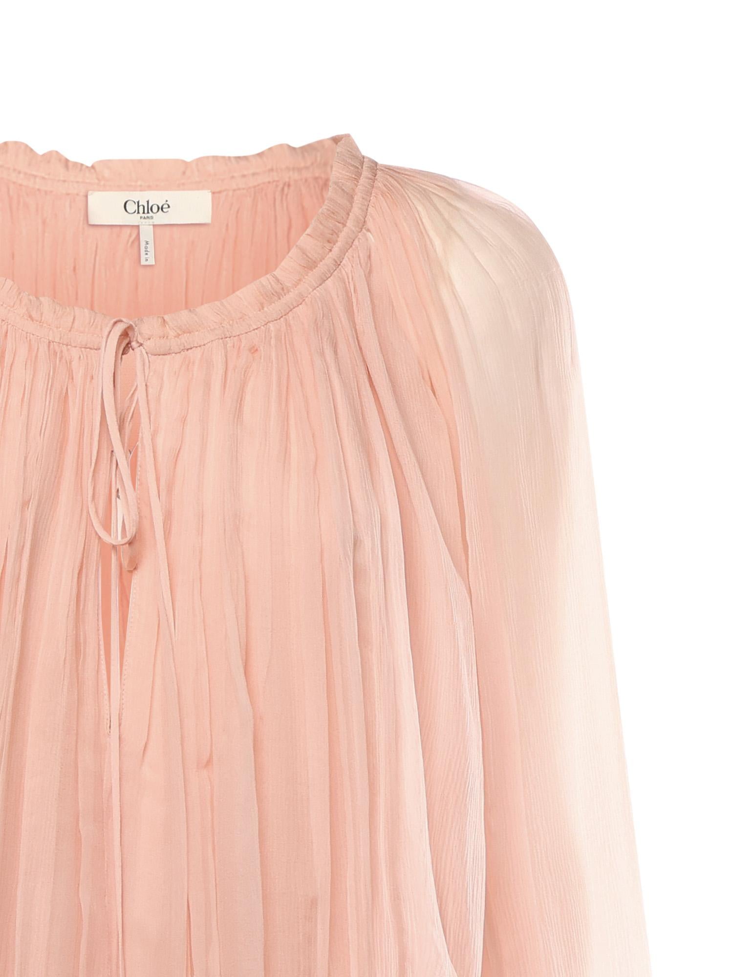 Mini abito con mantella in mussola di seta CH26SRO02001 6L6 CHLOÉ 