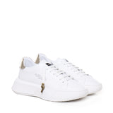 Sneakers Nemesis in nappa con riporto in pelle color oro pe 2021 NEMESIS 2 NAPPAWHITE/GOLD GIULIANO GALIANO 