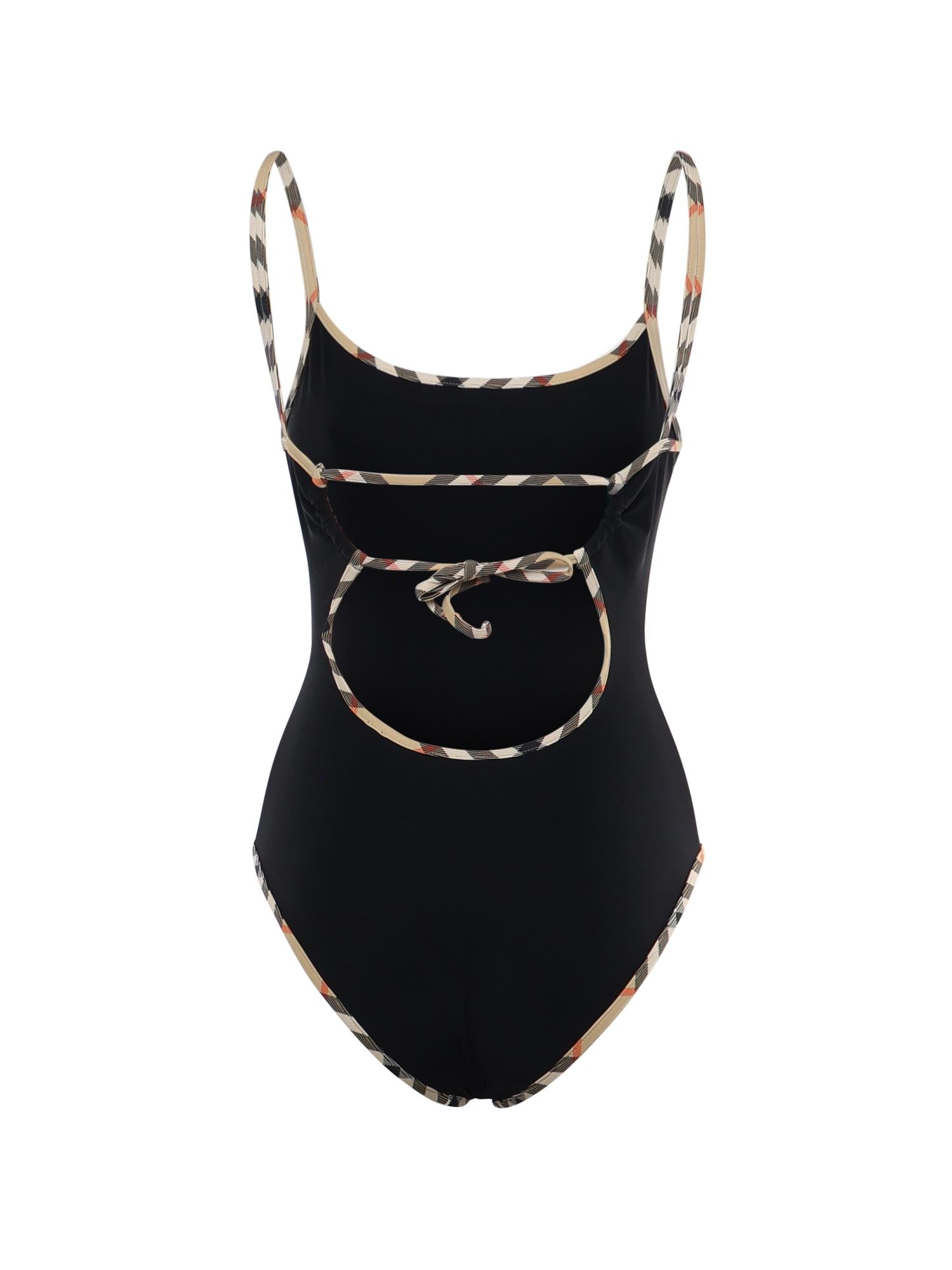 Costume da bagno con finiture Check 8118807 A1189 BURBERRY 