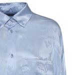 Camicia Cocoon Washed Crayon Allover in seta jacquard 850978 TTN105840 BALENCIAGA 