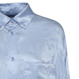 Camicia Cocoon Washed Crayon Allover in seta jacquard 850978 TTN105840 BALENCIAGA 