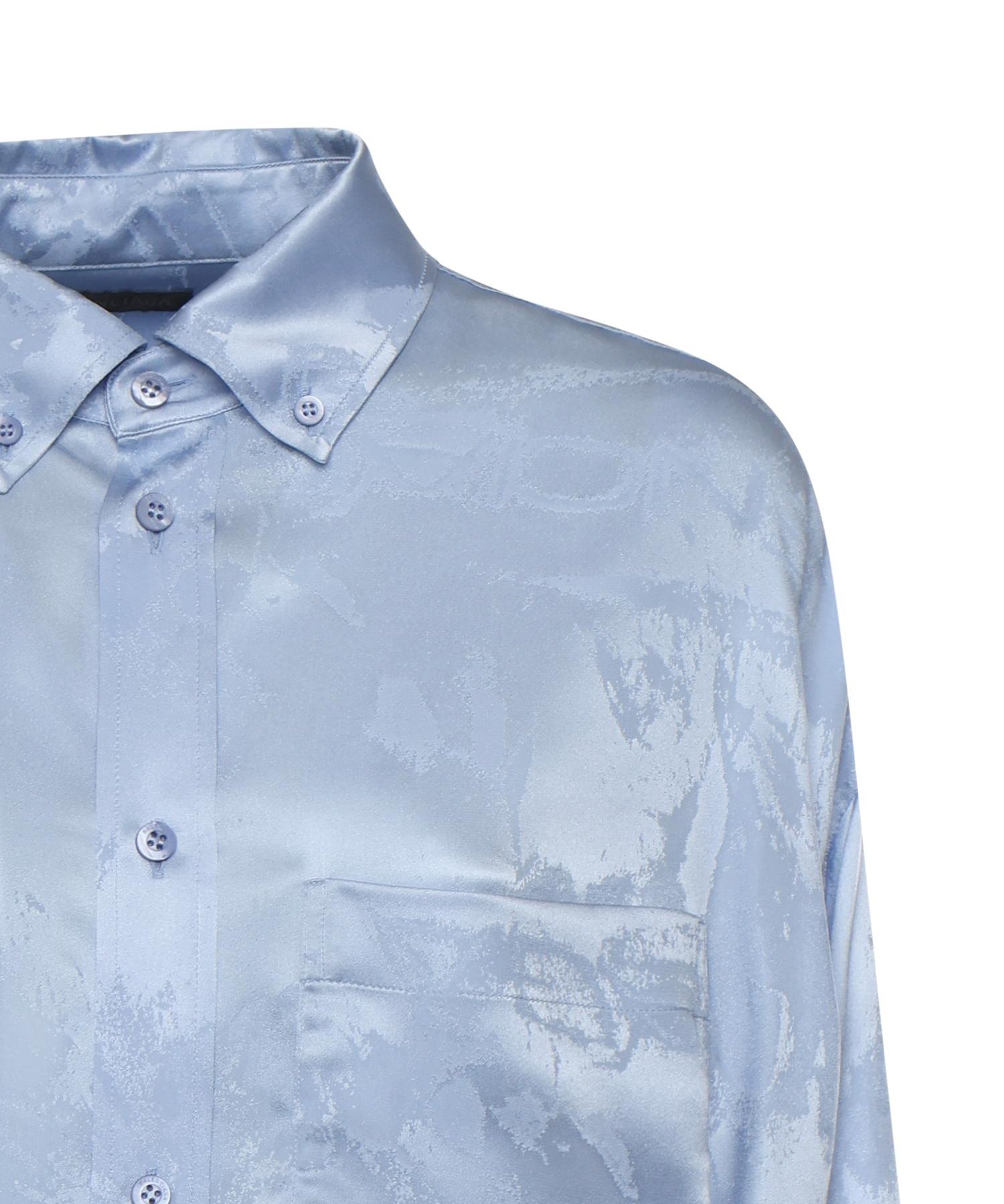 Camicia Cocoon Washed Crayon Allover in seta jacquard 850978 TTN105840 BALENCIAGA 