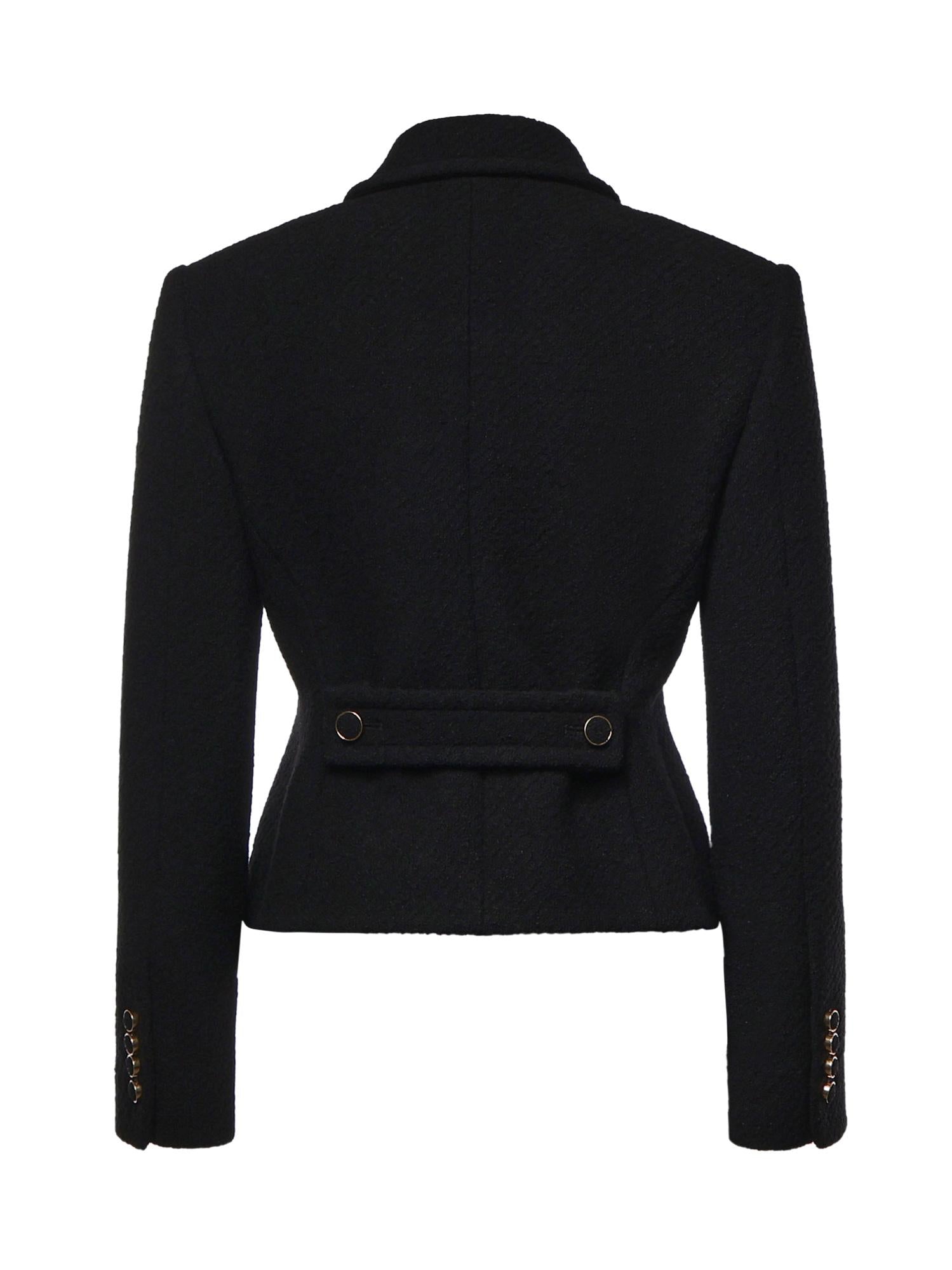 Giacca sartoriale in lana bouclé CH26AVE08060 001 CHLOÉ 