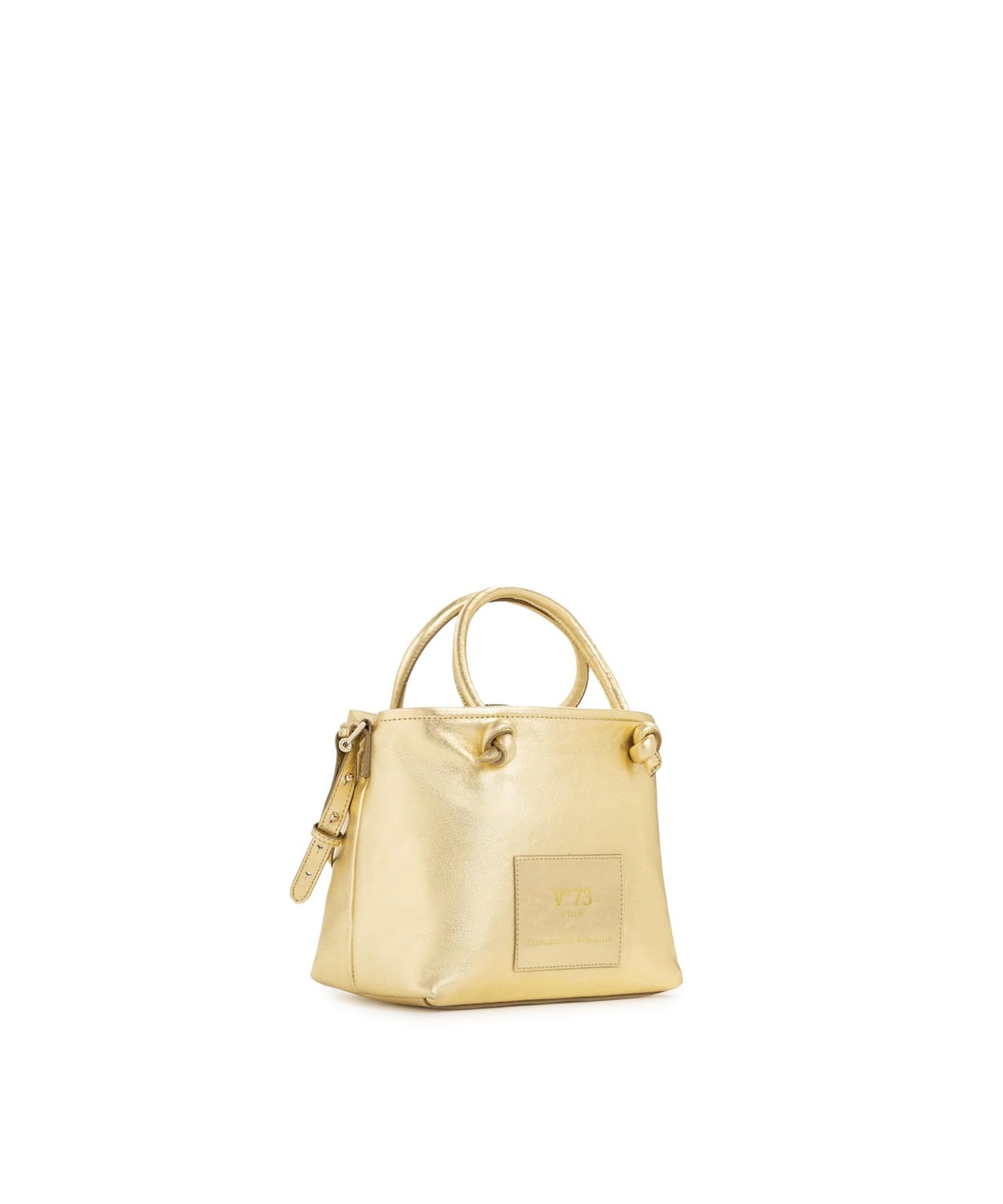 Mini bag in pelle con logo 73BP9VT02 LOLLI POPPOP GOLD V° 73 
