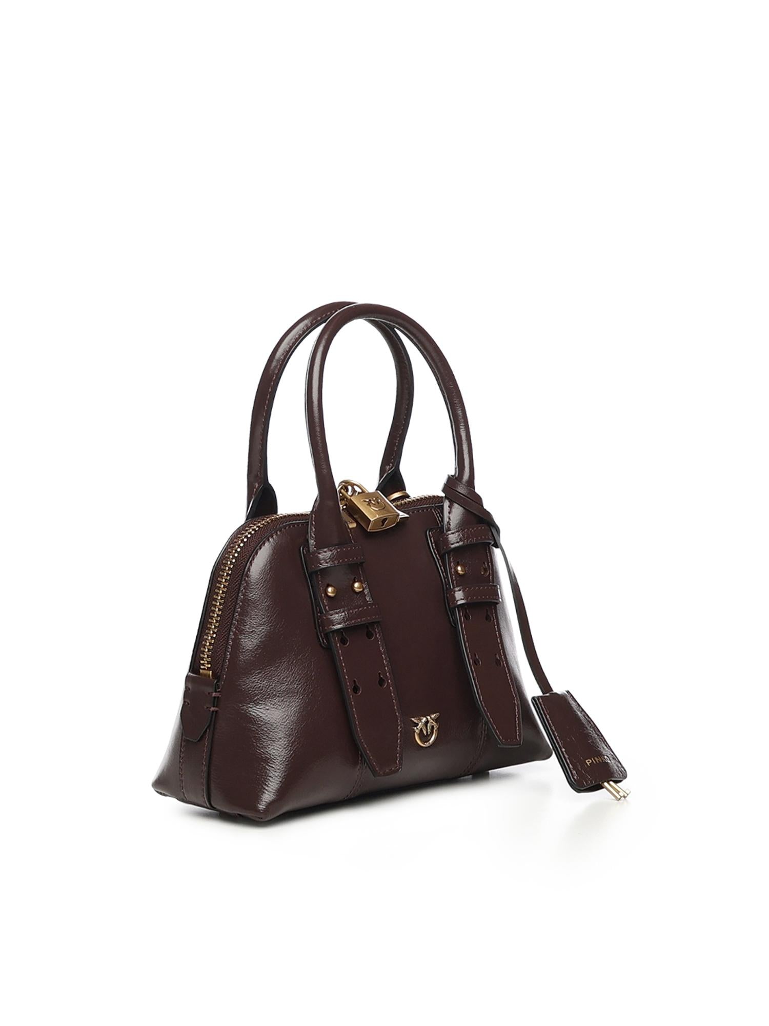 Borsa a mano piccola Escape Bag in pelle 105333 A2VWLA7Q PINKO 