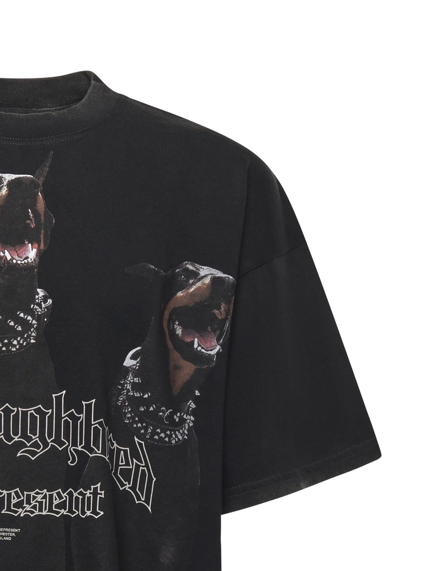 T-shirt Thoroughbred in cotone MLM41135 003 REPRESENT 