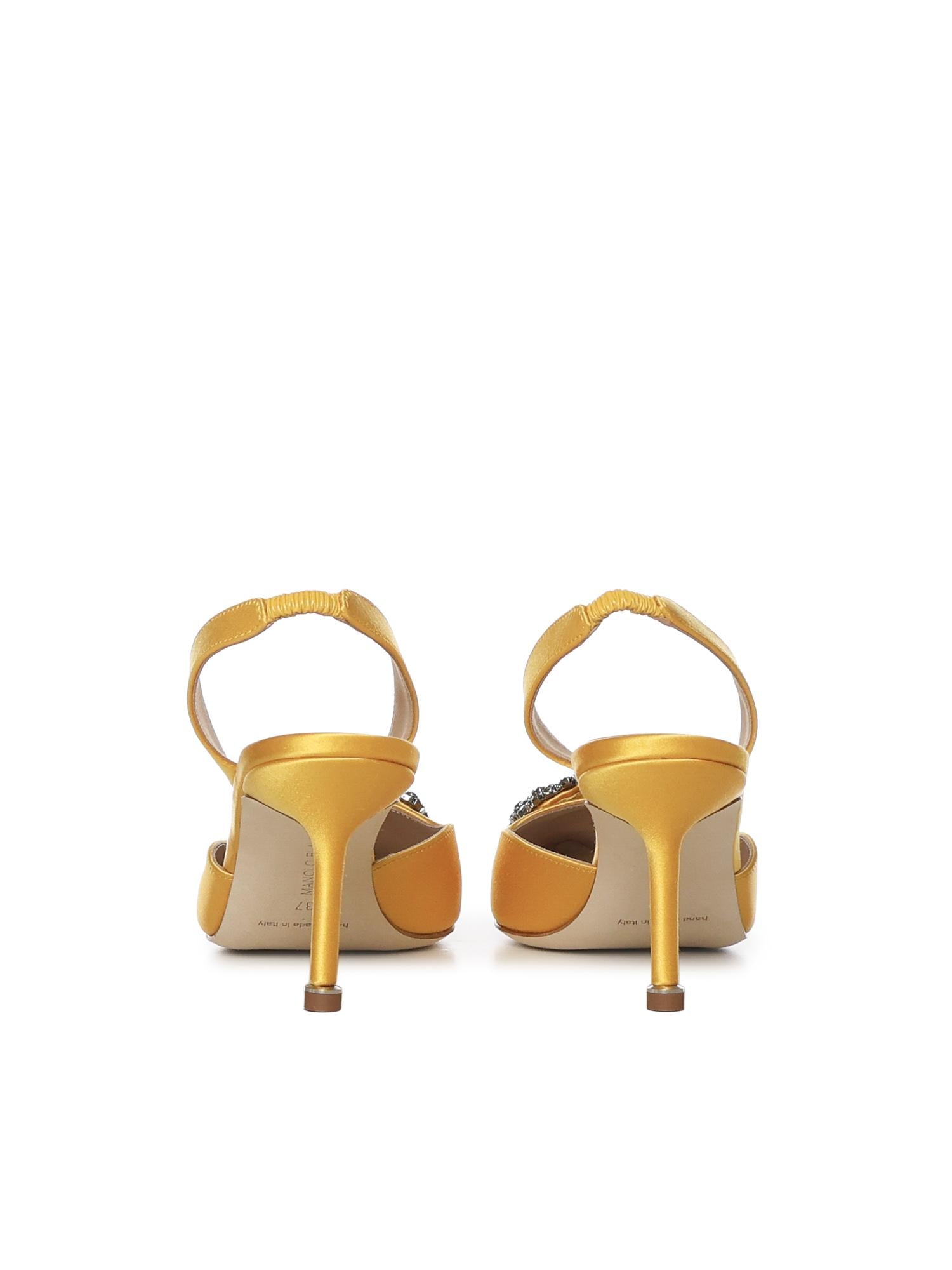 Décolleté slingback Hangisi in raso 4190473 7307 MANOLO BLAHNIK 