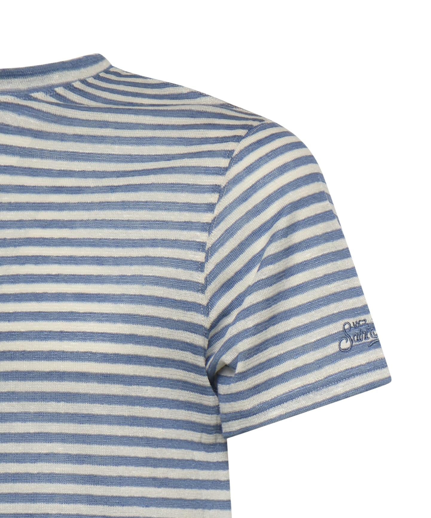 T-shirt Dover in cotone a righe DOV0010 01241L MC2 SAINT BARTH 