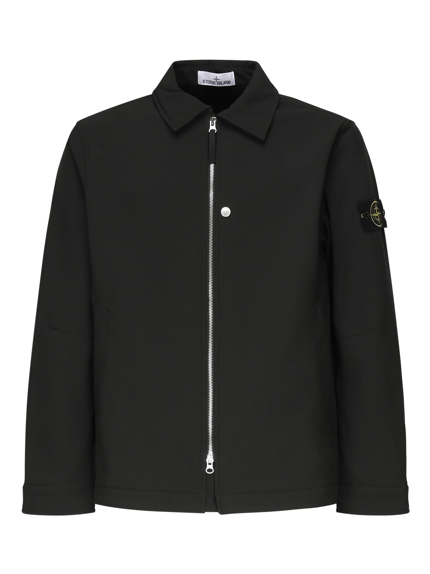 Shacket con zip e logo K2S15Q100003 S0B22V0029 STONE ISLAND 