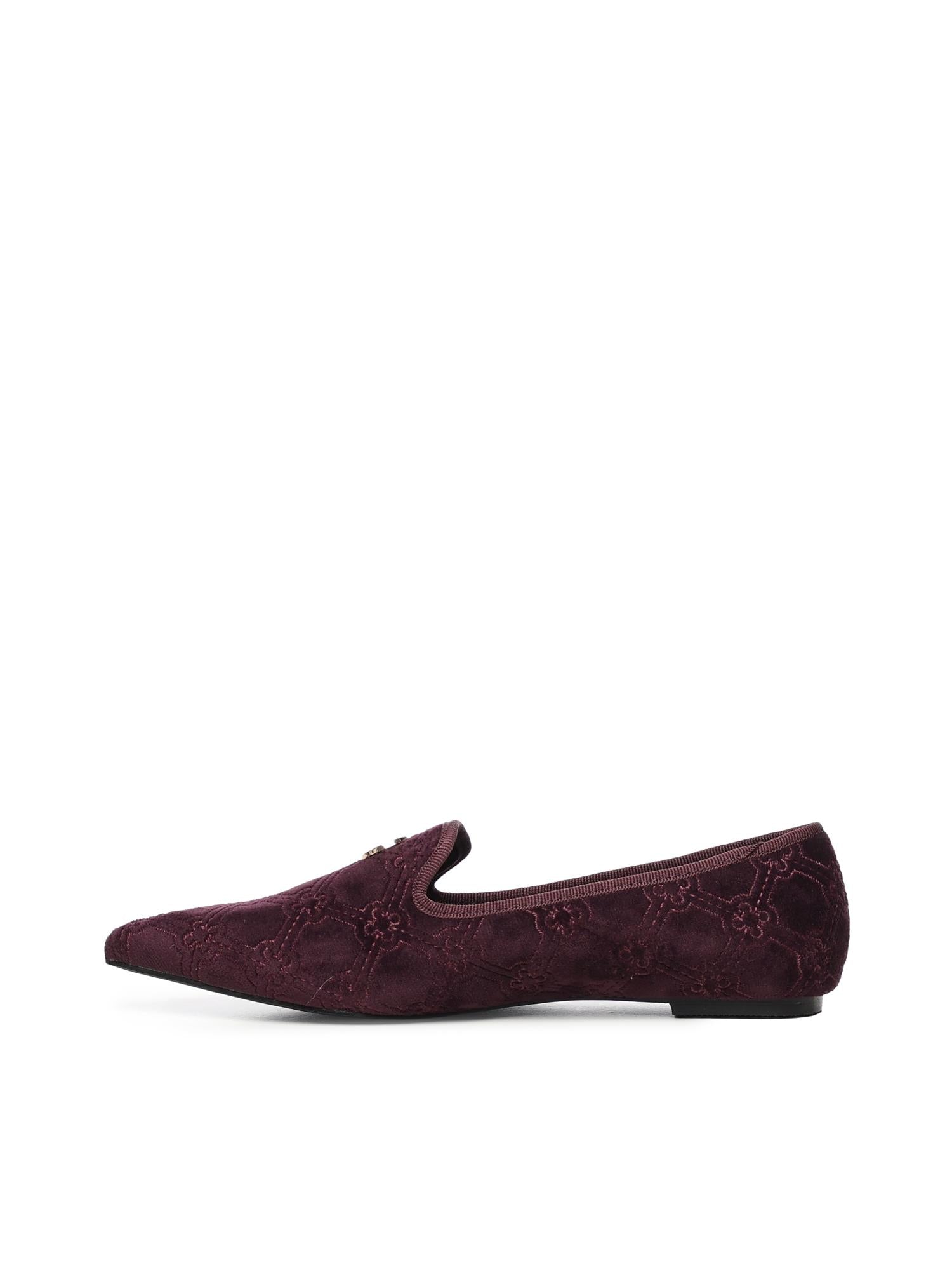 Mocassini Iris Winter con logo 73SC9FV01VEL IRIS WINTERBORDEAUX V° 73 