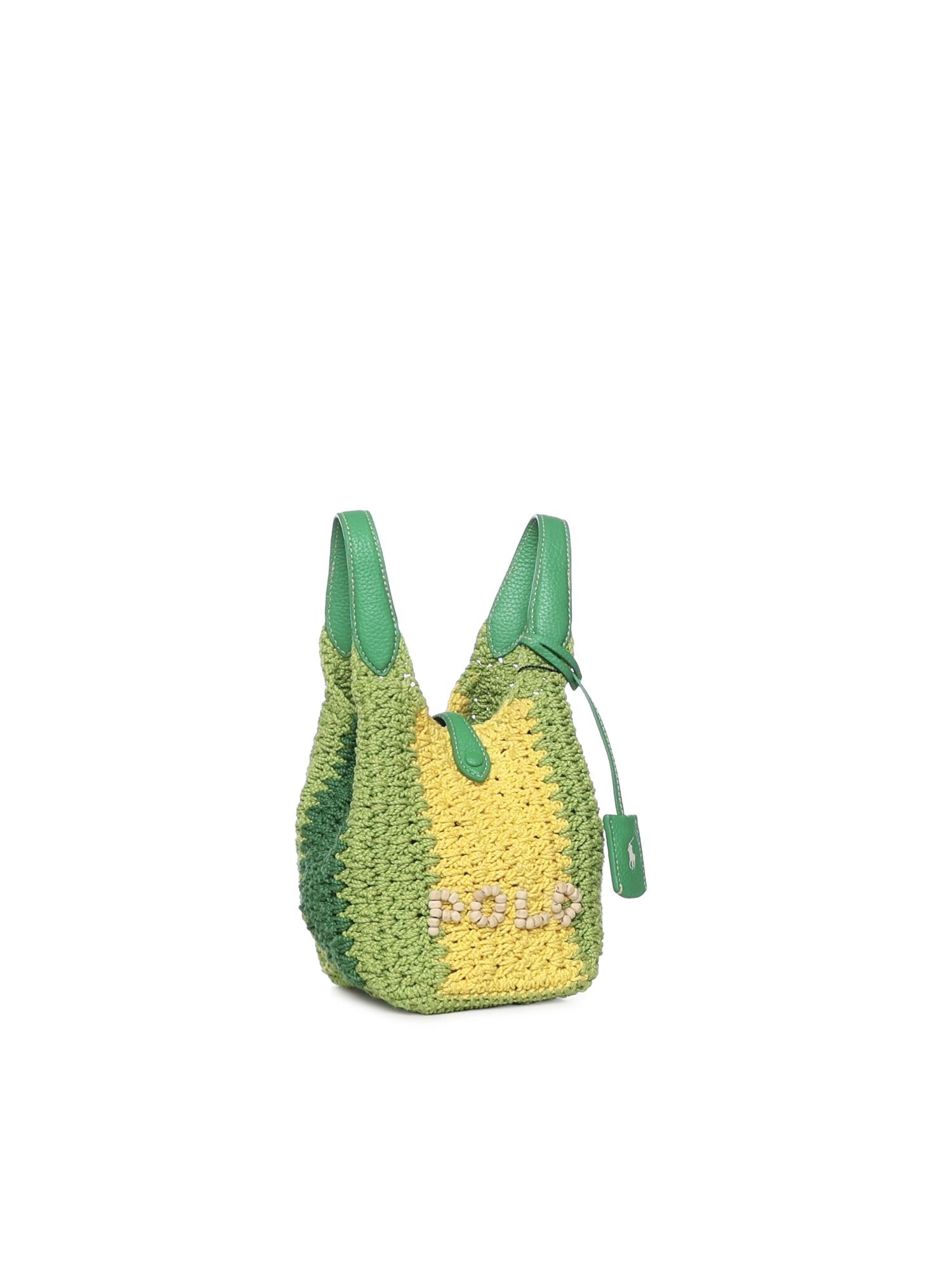 Borsa tote Polo Play piccola all'uncinetto 428P01444 002 POLO RALPH LAUREN 