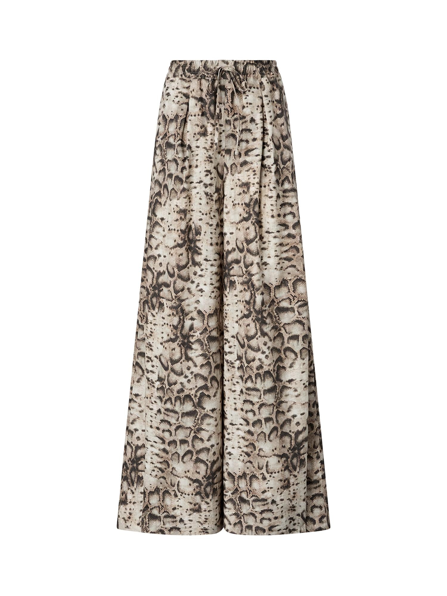 Pantaloni ampi con stampa snake 106963 A3B1CZ9 PINKO 