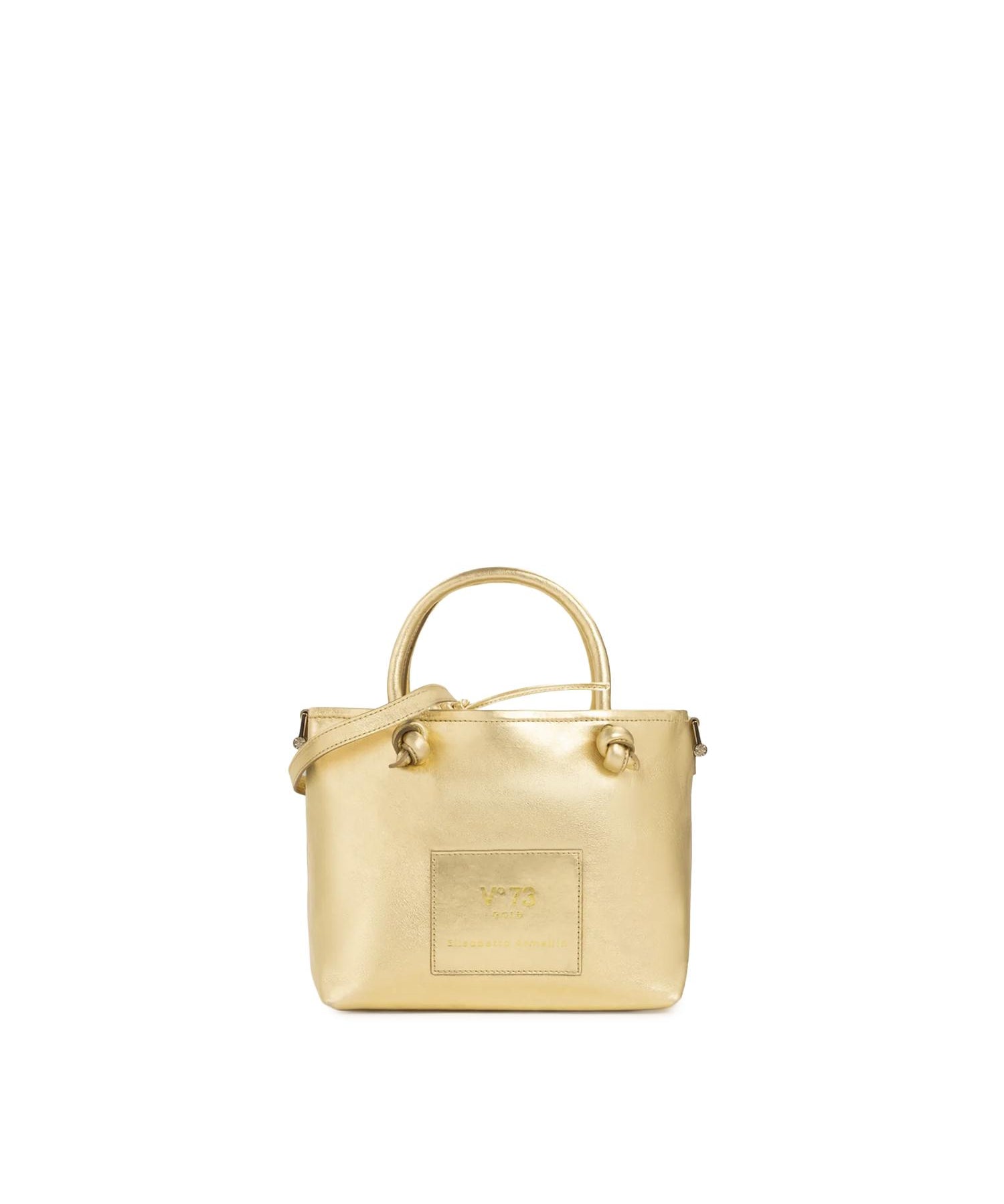 Mini bag in pelle con logo 73BP9VT02 LOLLI POPPOP GOLD V° 73 