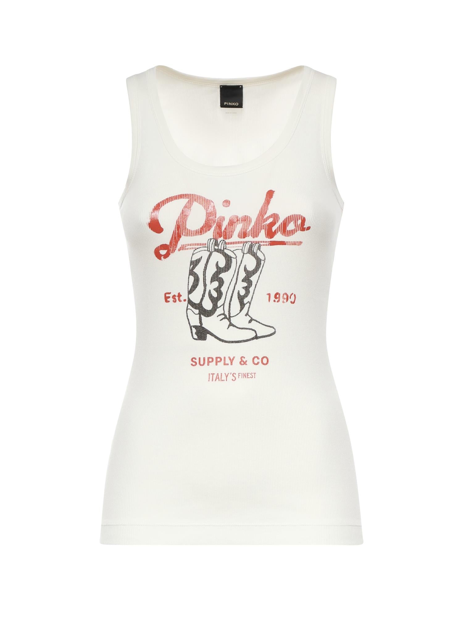 Tank top con stampa vintage 106901 A3BXZ05 PINKO 