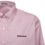Camicia in popeline a righe MK2007 180UF0028 MIU MIU 