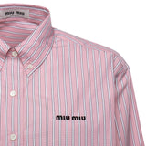 Camicia in popeline a righe MK2007 180UF0028 MIU MIU 