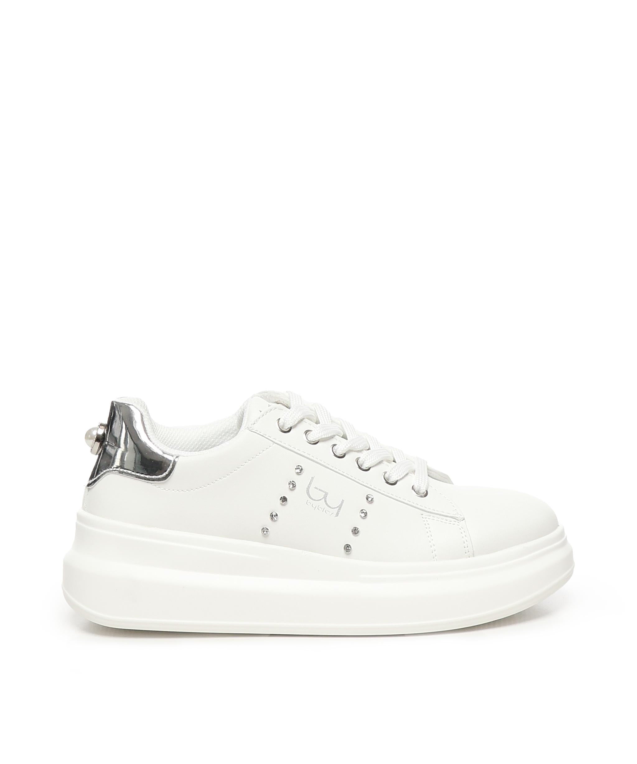 Sneakers Polis BYSC9BM01MET BIAN/ARGENT BY BYBLOS 