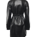 Abito corto effetto pelle 105587 A2P4Z99 PINKO 