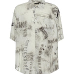 Camicia con stampa in popeline di viscosa 852334 TTL781240 BALENCIAGA 