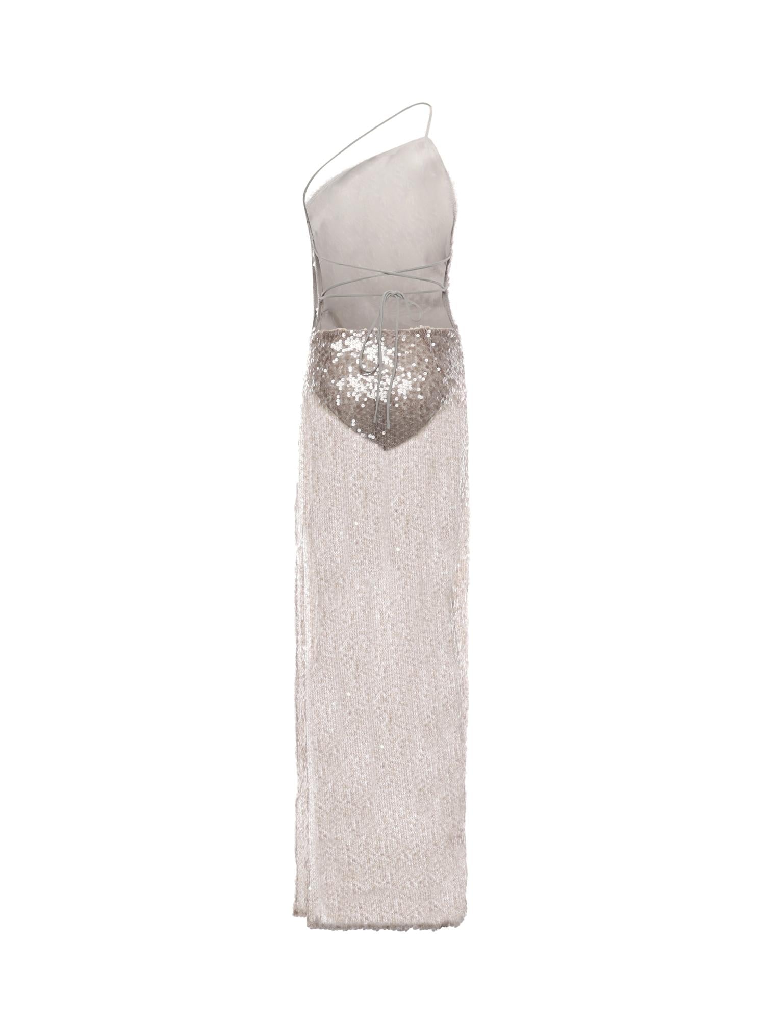 Abito lungo con paillettes TM180127A TJP186STEEL THE ANDAMANE 