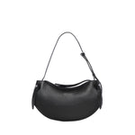Borsa Fortune in pelle con logo FORTUNE COOKIE PEBBLE GRAIN LEATHER BLACK YUZEFI 