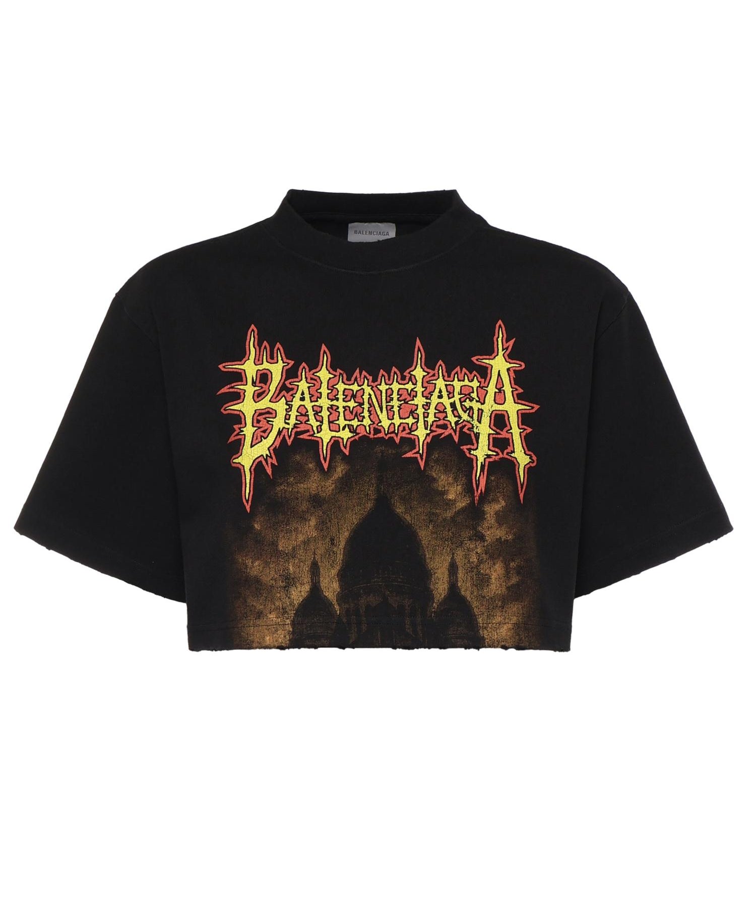 T-Shirt cropped Balenciaga Sacré Cœur in jersey 871735 TUVE11000 BALENCIAGA 