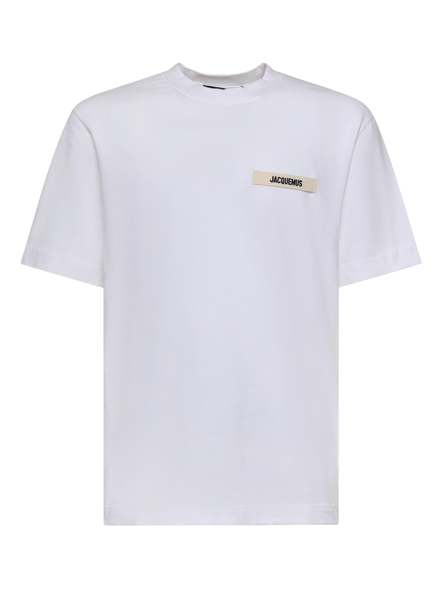 T-shirt in cotone con logo TSM00133AJ00226 100 JACQUEMUS 