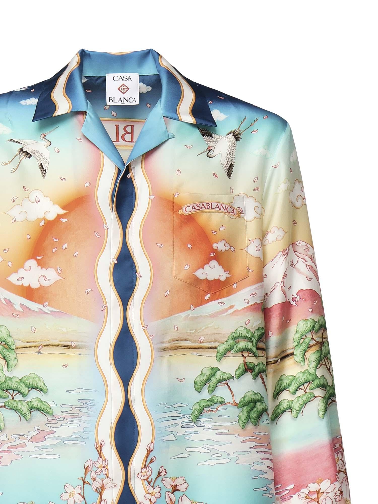 Camicia tennis club in seta UMPF25SH00601  CASABLANCA 