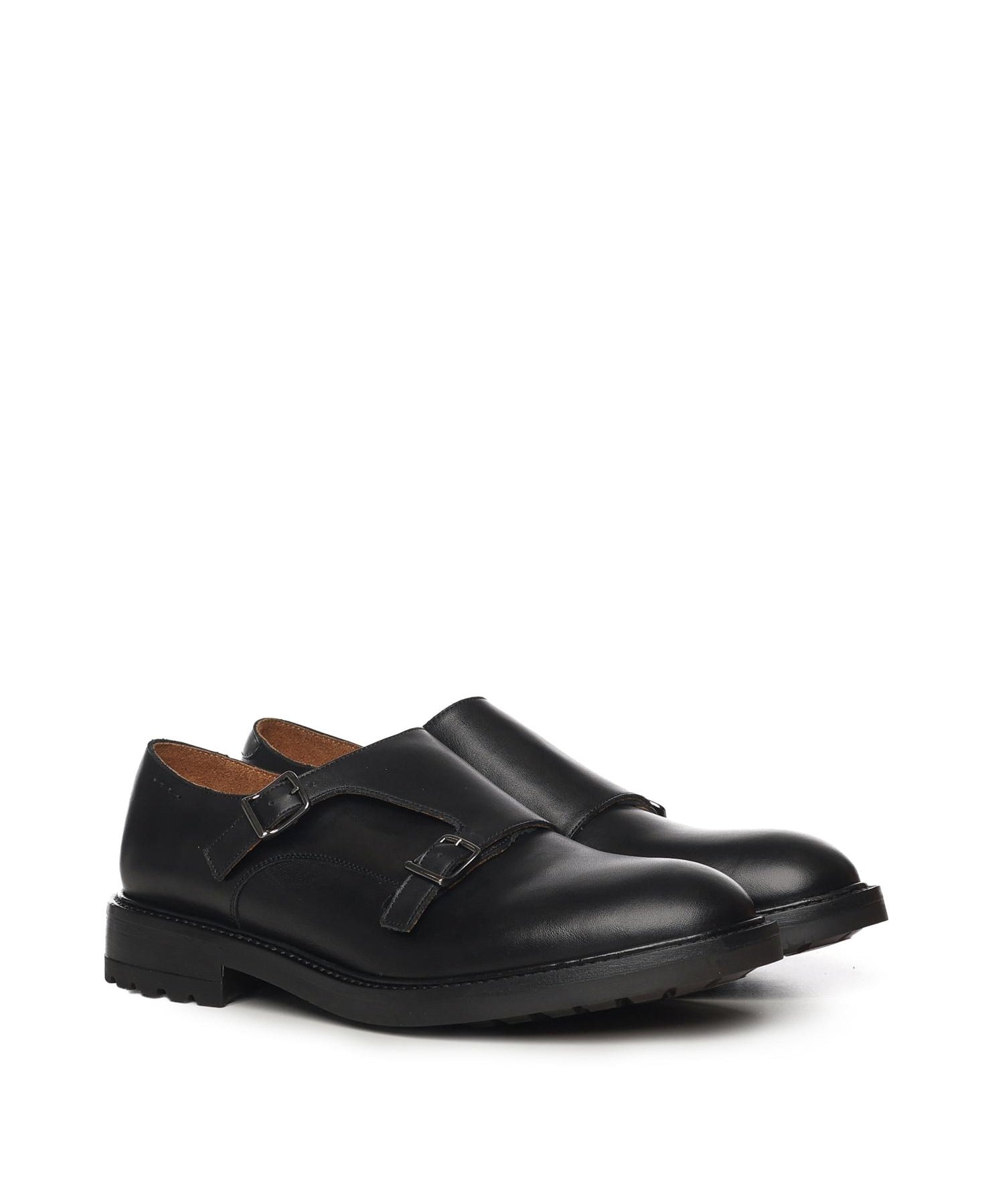 Scarpe Monk strap in pelle 68046 NERO ALEXANDER HOTTO 
