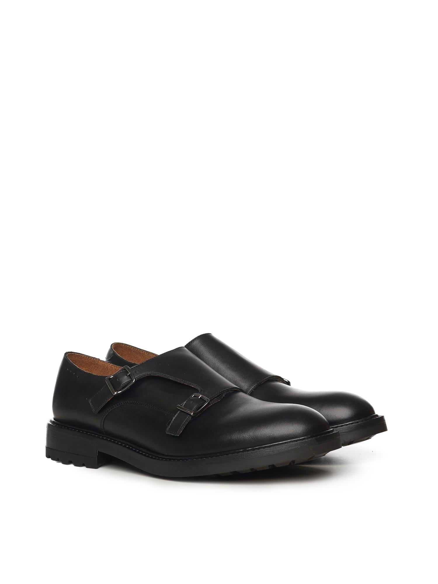 Scarpe Monk strap in pelle 68046 NERO ALEXANDER HOTTO 