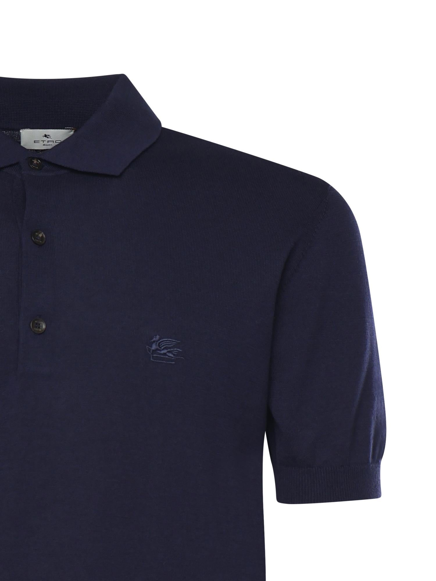 Polo in cotone con logo MRKF0004 AQ408B0065 ETRO 