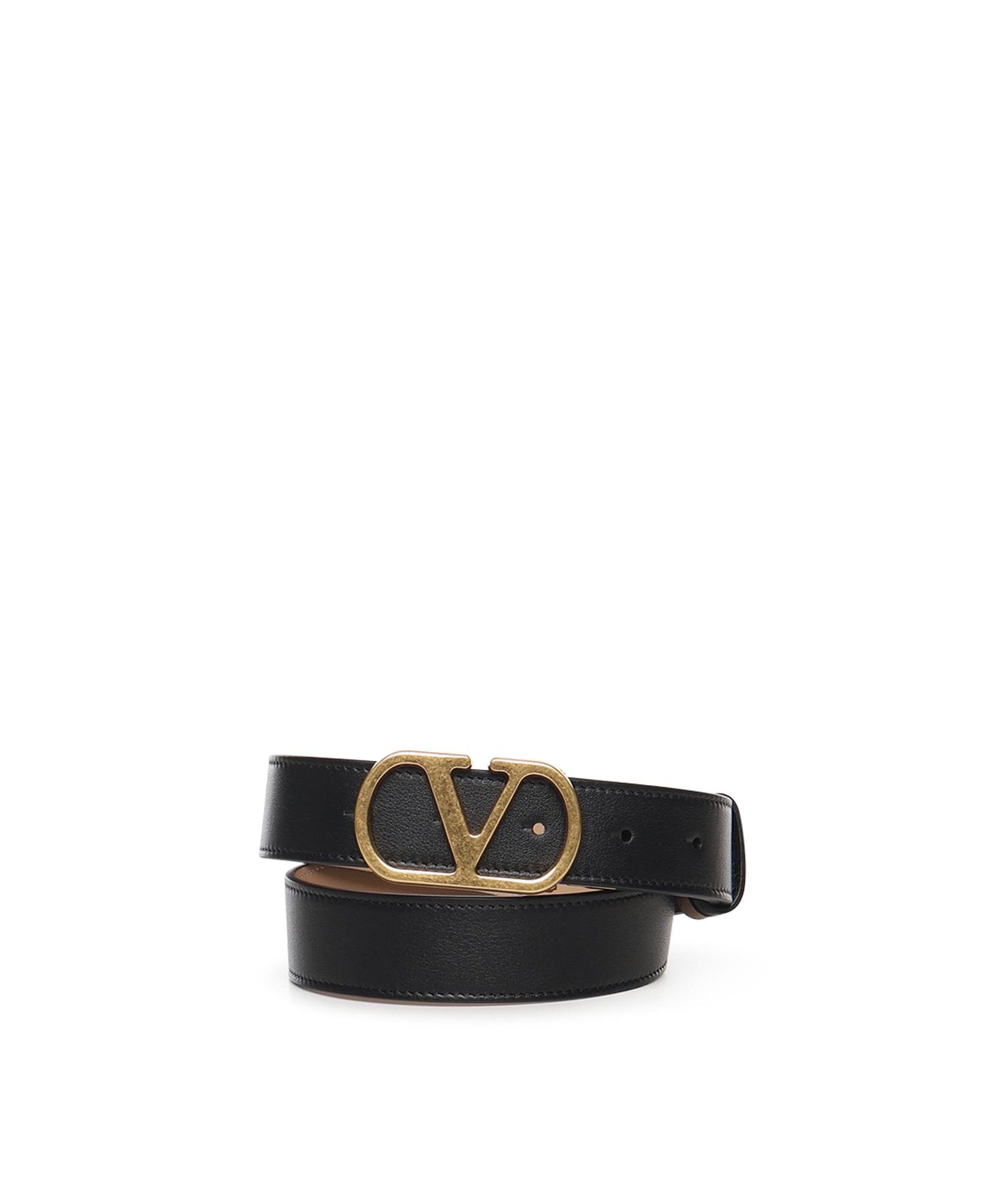 Cintura reversibile VLogo in vitello lucido 7W2T0SQ3 IYRDVW VALENTINO GARAVANI 