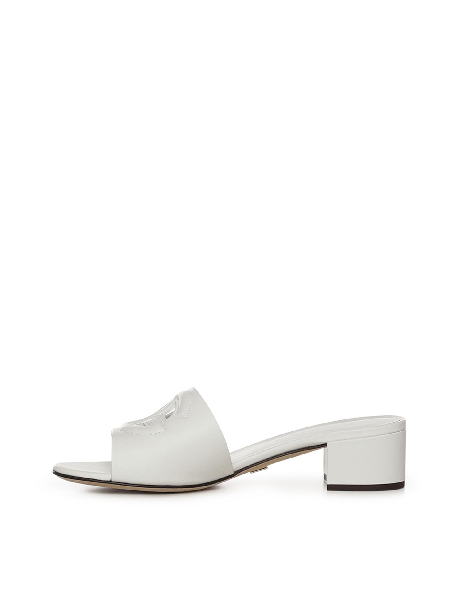 Mule in pelle di vitello e logo DG CR1755 AY32980001 DOLCE & GABBANA 