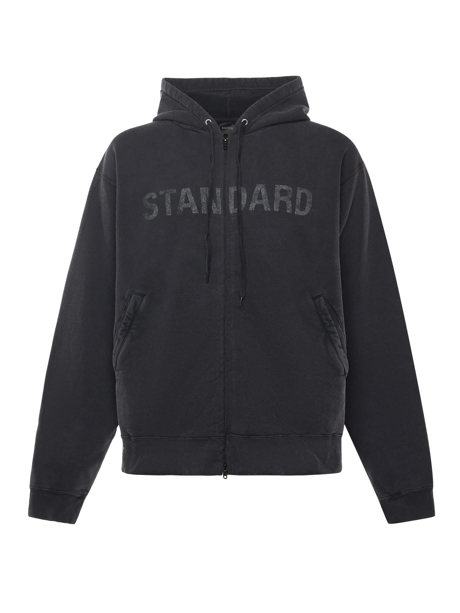Hoodie con zip Standard in pile dry 850338 TTVC81041 BALENCIAGA 