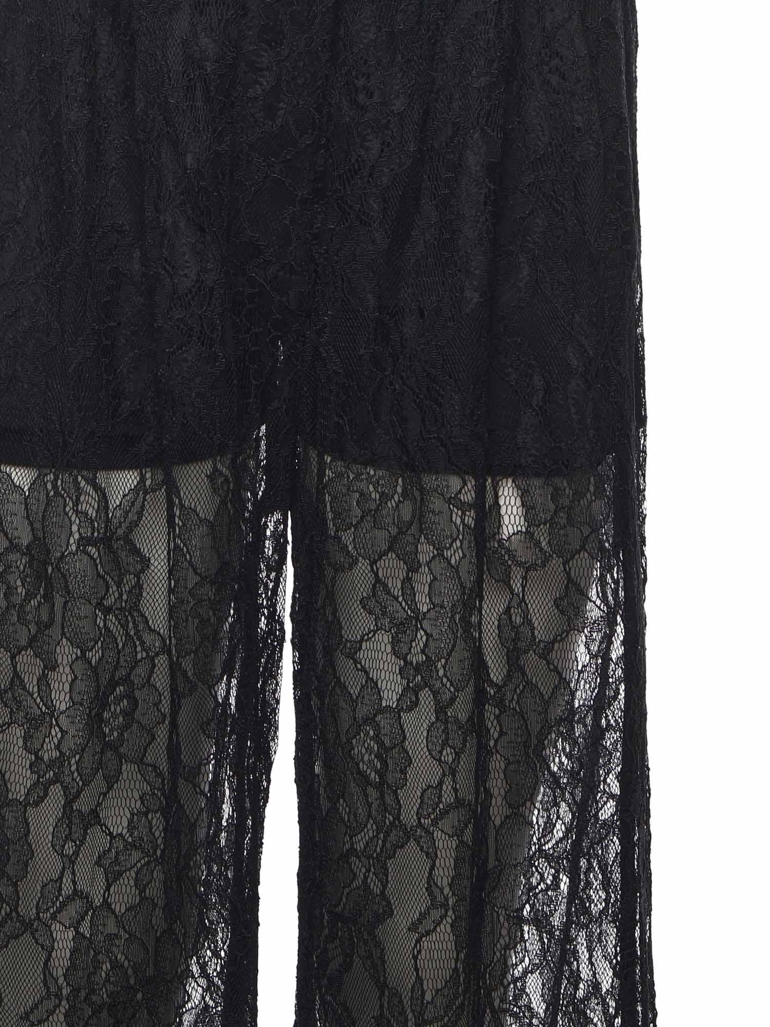 Pantaloni ampi in pizzo 105501 A2R7Z99 PINKO 