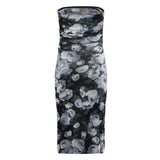 Abito in mesh floreale con arricciature 6J0436 3SQA268485 STELLA McCARTNEY 