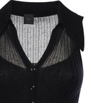 Canotta a polo in maglia a coste 106318 A34BZ99 PINKO 